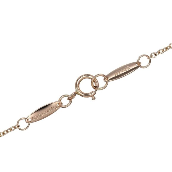 Tiffany & Co. 18K Yellow Gold and Rose Gold 0.08ct - 0.14ct  TIFFANY Authentic 18k Gold Diamond Necklace